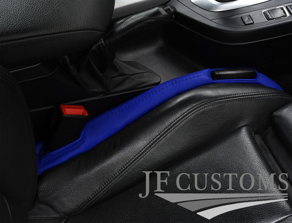 BLUE LEATHER 2X CAR KEY HOLDER PROTECTOR FITS MERCEDES C CLASS W204 07-14