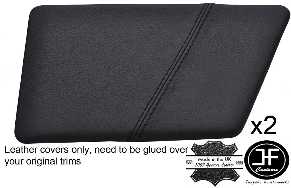 BLACK STITCH 2X DOOR CARD TRIM LTHR COVERS FITS ALFA ROMEO SPIDER S1 S2 S3 105