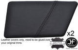 BLACK STITCH 2X DOOR CARD TRIM LTHR COVERS FITS ALFA ROMEO SPIDER S1 S2 S3 105