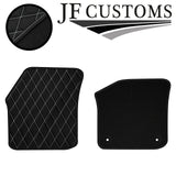 WHITE DIAMOND STITCH VINYL 4X TAILORED FLOOR CARPET FOR VW UP 5DR 12-21 JF1