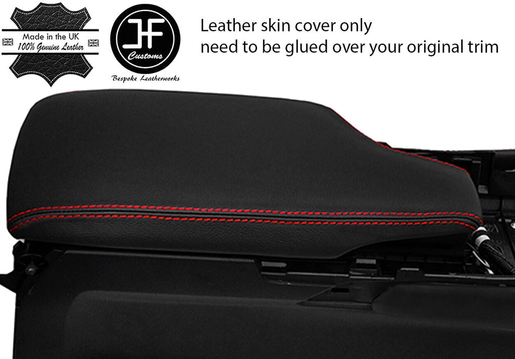 RED STITCH REAL LEATHER ARMREST LID COVER FOR LEXUS RC 200 300 350 14-18
