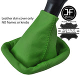 GREEN TOP GRAIN GENUINE REAL LEATHER MANUAL GEAR GAITER FITS VW LUPO 1998-2005