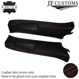 RED STITCH LEATHER & SUEDE TOP RECOVERY KIT COVERS FOR VW GOLF MK5 04-09 5DR