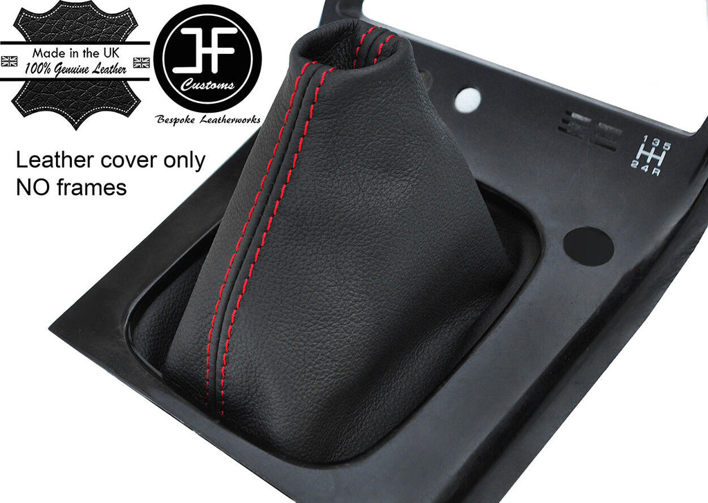 RED  STITCH TOP GRAIN REAL LEATHER GEAR GAITER FOR S13 240SX 200SX 180SX 88-93