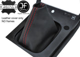 RED  STITCH TOP GRAIN REAL LEATHER GEAR GAITER FOR S13 240SX 200SX 180SX 88-93