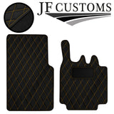 YELLOW DIAMOND  VINYL 2X TAILORED FLOOR CARPETS FOR SMART FORTWO 450 03-07 JF1