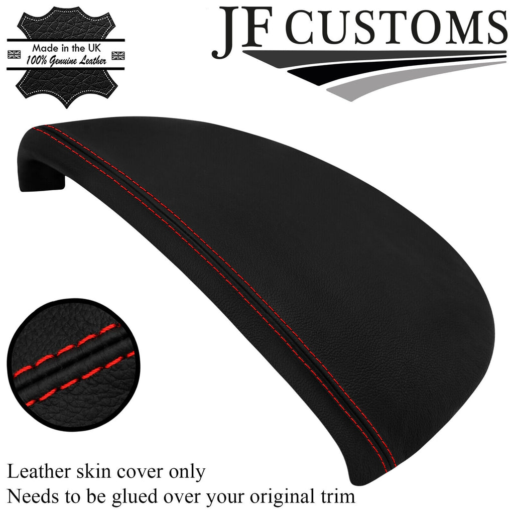 RED STITCH LEATHER SPEEDO SURROUND HOOD COVER FOR PORSCHE CAYENNE 955 MK1 03-10