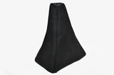 BLACK STITCHING FITS TOYOTA SUPRA MK3 1986-1993 GEAR GAITER REAL LEATHER