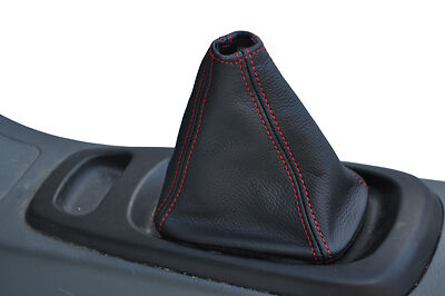 FITS SUZUKI WAGON R LEATHER GEAR  GAITER red stitching CUSTOM NEW MADE IN UK