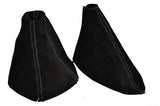 FITS NISSAN 350Z PU SUEDE GEAR HANDBRAKE GAITER GREY ST CUSTOM NEW MADE IN UK