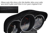 BLACK STITCH FITS MAZDA RX8 03-12 SPEEDO GAUGE HOOD PU SUEDE SKIN COVER ONLY