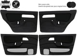BLACK STITCH 4X DOOR CARD KIT LTHR SUEDE COVERS FOR FORD SIERRA RS COSWORTH JF1