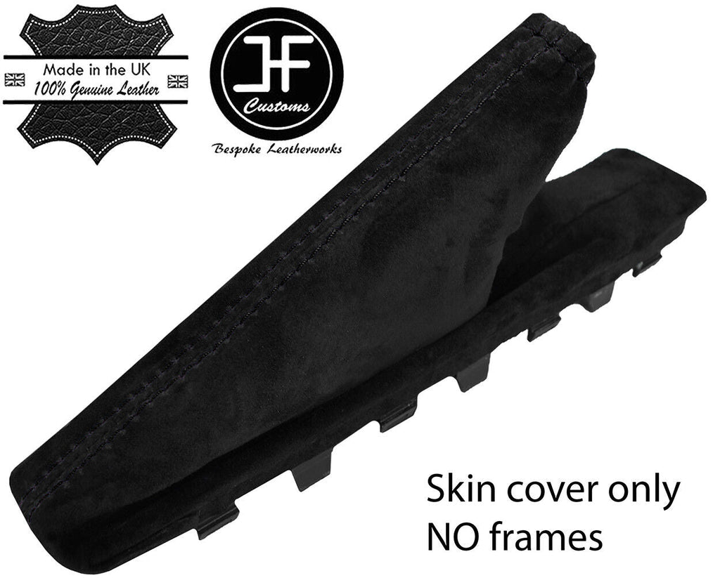 BLACK STITCH REAL SUEDE  HANDBRAKE GAITER FITS SKODA OCTAVIA MK3 13-18