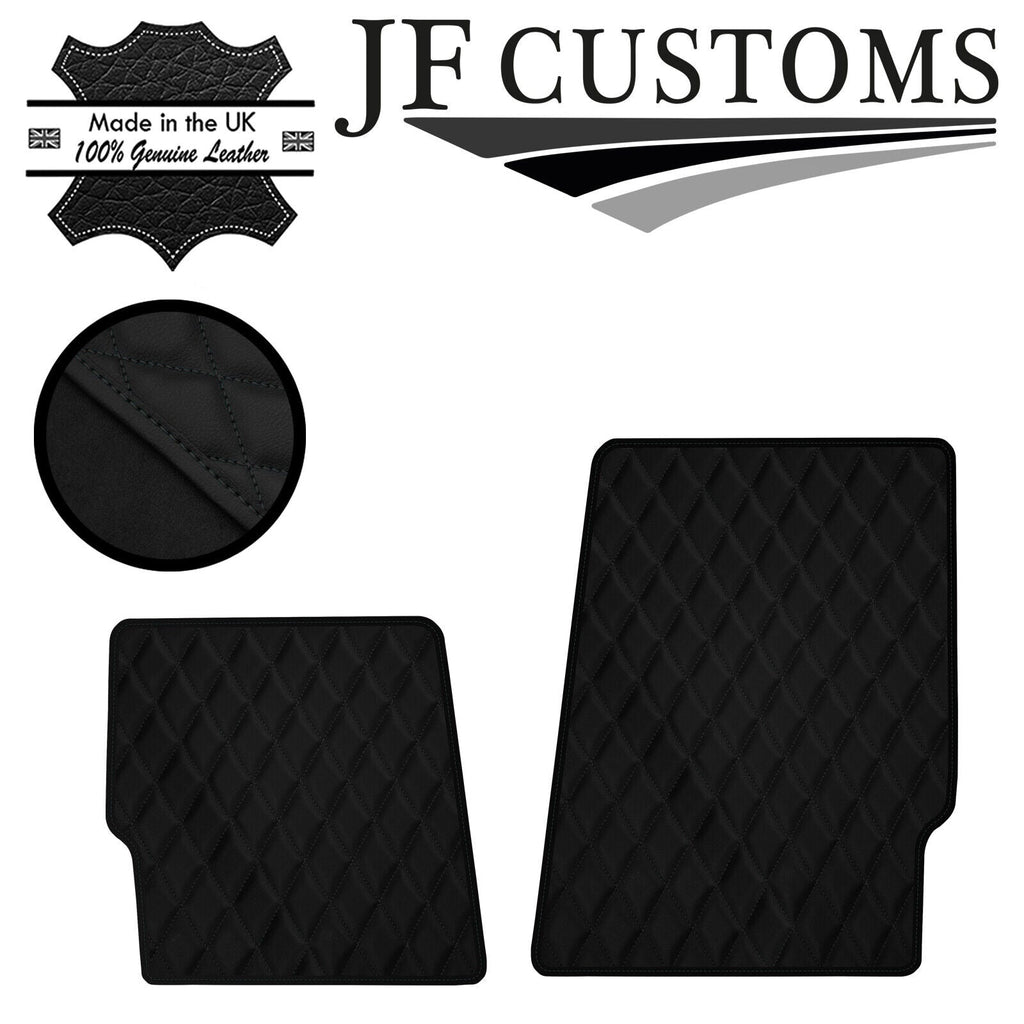 BLACK DIAMOND STITCH VINYL 2X TAILORED FLOOR MAT CARPETS FOR LOTUS EXIGE 15-19