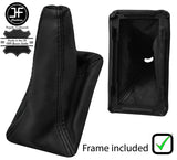 BLACK STITCH LEATHER MANUAL GEAR GAITER+PLASTIC FRAME FOR DELOREAN DMC-12 81-83