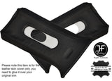 BLACK STITCH 2X UPPER B PILLAR LEATHER COVERS FITS FIAT 500X 500 X 2014-2017