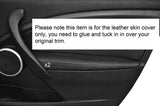BLACK STITCH 2X FRONT DOOR ARMREST SKIN COVER FITS RENAULT MEGANE MK3 08-13 5DR