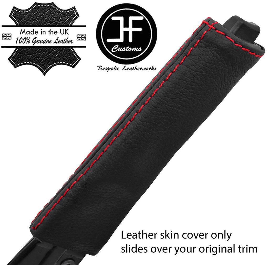 RED STITCH TOP GRAIN LEATHER HANDBRAKE HANDLE COVER FOR MERCEDES SLK R170