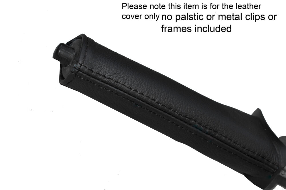 BLACK STITCH HANDBRAKE HANDLE SKIN COVER FITS LANDROVER FREELANDER 2003-2006
