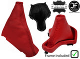 RED LEATHER AUTOMATIC GEAR+PLASTIC FRAME+HANDBRAKE GAITER FOR FREELANDER 2