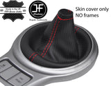 RED STITCH CARBON FIBER VINYL GEAR GAITER FOR TOYOTA GT86 SUBARU BRZ 2012-17