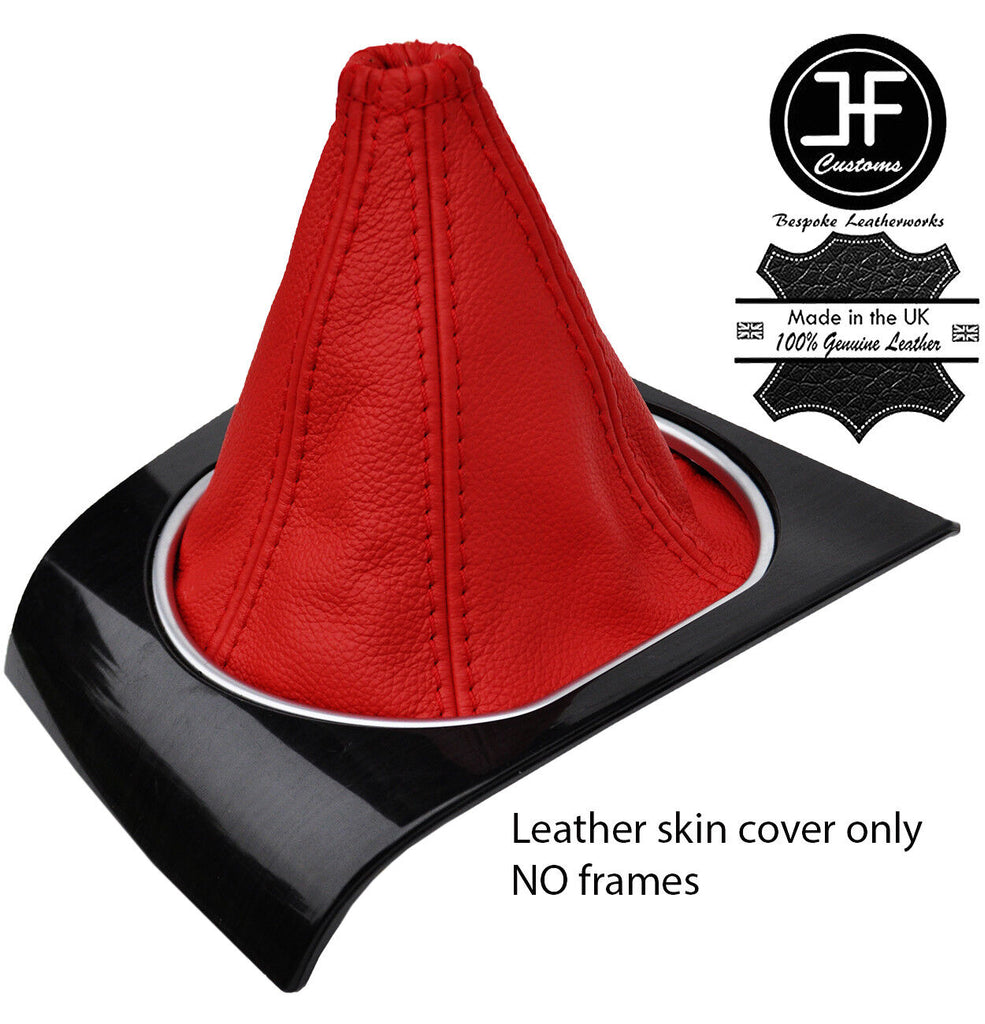 RED TOP GRAIN REAL LEATHER MANUAL GEAR GAITER FITS FORD MONDEO MK3 2001-2003