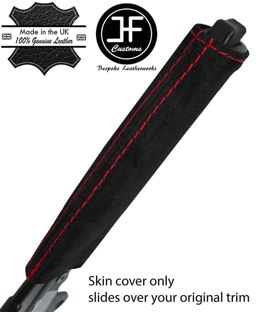 RED STITCH SUEDE HANDBRAKE HANDLE COVER FOR MERCEDES SLK R170 1996-2004