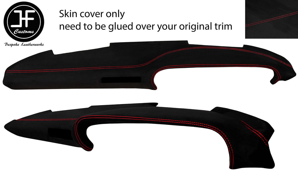 RED  STITCH TOP DASH DASHBOARD LUXE SUEDE COVER FOR PORSCHE 911 930 SC