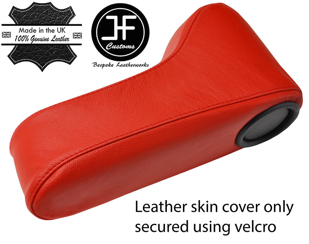 RED TOP GRAIN REAL LEATHER ARMREST COVER FOR MERCEDES W201 190 1983-1989