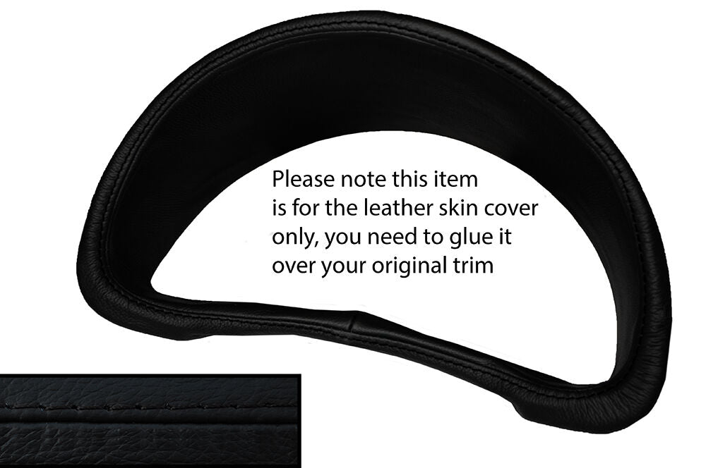BLACK STITCH SPEEDO SURROUND TRIM LEATHER SKIN COVER FITS VW BEETLE 2012-2016