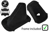 BLACK STITCH SUEDE AUTOMATIC DSG GEAR GAITER+PLASTIC FRAME FITS VW EOS 06-13