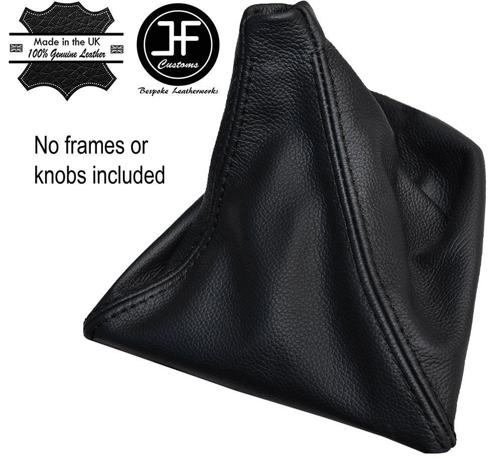 BLACK STITCH GENUINE LEATHER GEAR GAITER FOR BMW 5 SERIES E60 E61 2008-2010