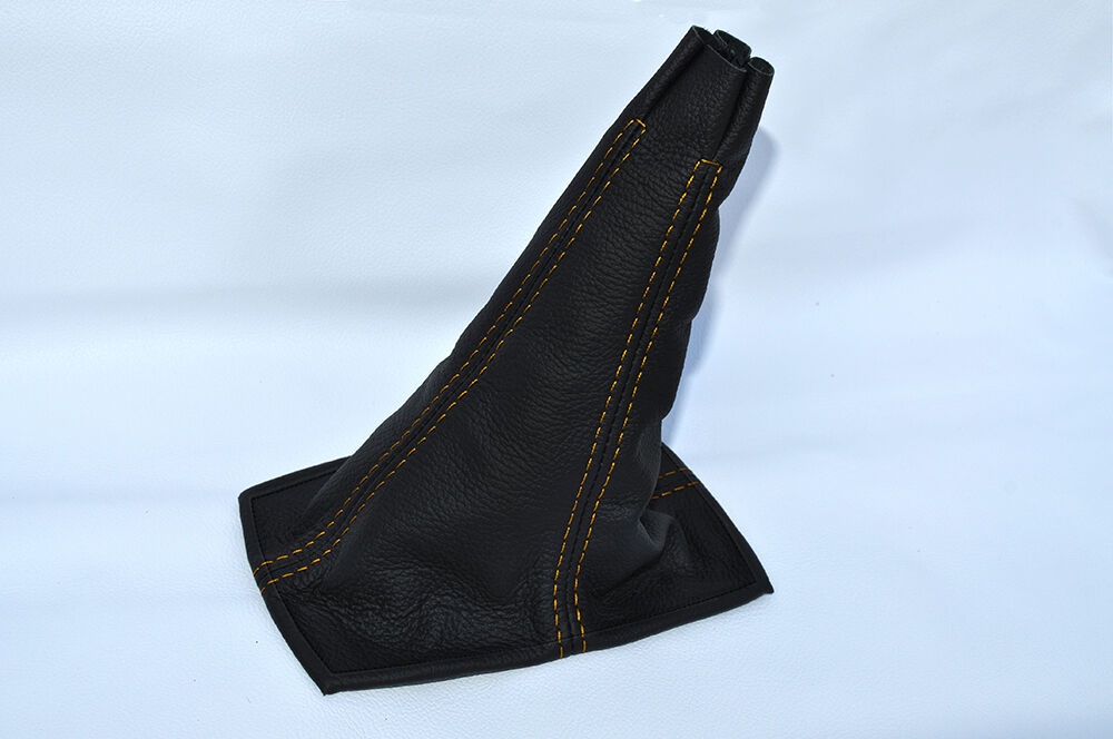 YELLOW STITCH FITS TOYOTA CELICA AT18 ST18 90-93 GEAR GAITER LEATHER COVER