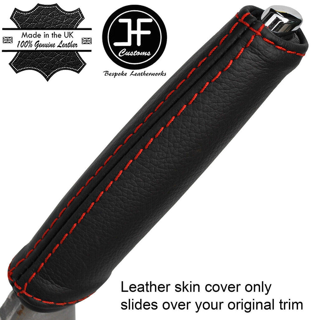 RED STITCH REAL LEATHER HANDBRAKE HANDLE COVER FITS CITROEN C5 MK3 2008-2014
