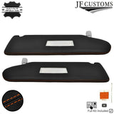 FOR VW T6 TRANSPORTER ORANGE STITCH LEATHER & SUEDE TOP INTERIOR RECOVERY KIT