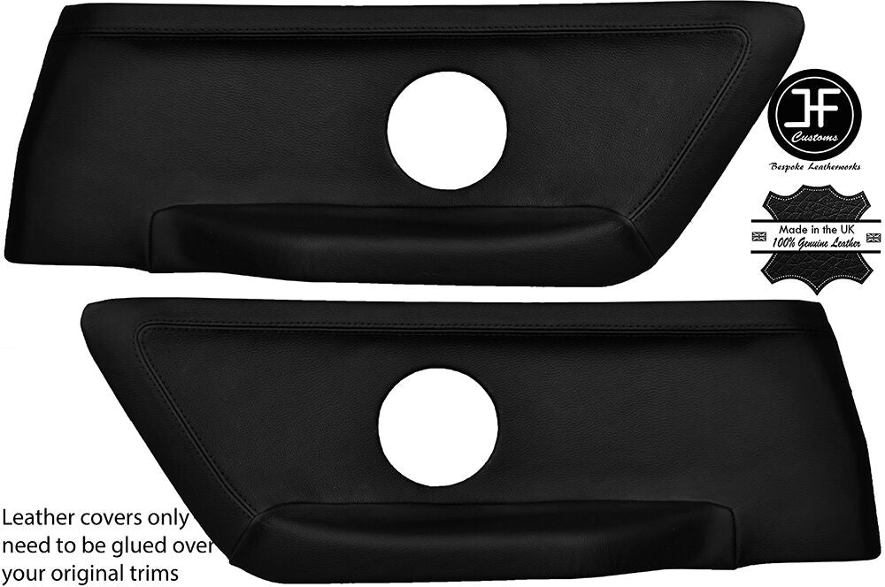BLACK STITCHING 2X REAR DOOR CARD COVERS FITS BMW E36 CONVERTIBLE 93-98 STYLE 2