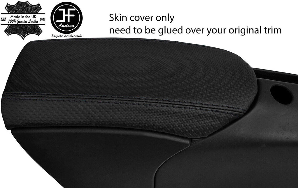 BLACK STITCH CARBON VINYL ARMREST COVER FOR PORSCHE 986 BOXSTER CARRERA 996