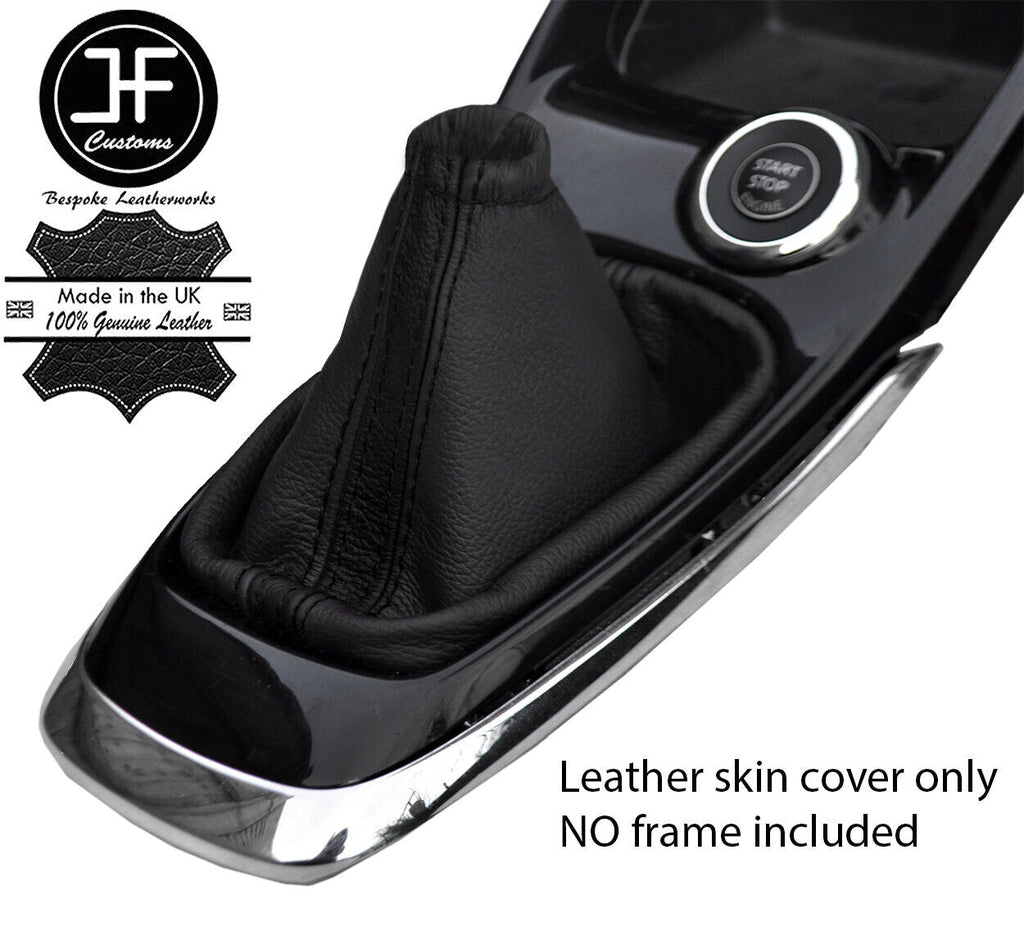 BLACK&BLACK STRIPE TOP GRAIN LEATHER MANUAL GEAR GAITER FOR NISSAN PULSAR 14-19
