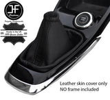 BLACK&BLACK STRIPE TOP GRAIN LEATHER MANUAL GEAR GAITER FOR NISSAN PULSAR 14-19