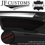 RED STITCH ITALIAN LEATHER 2X FRONT DOOR TRIM COVER FOR MERCEDES ML W164 05-11