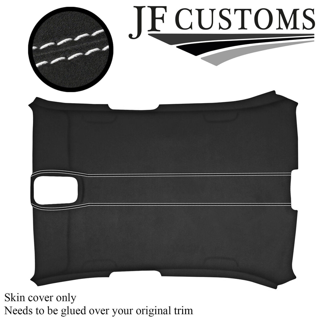 WHITE STITCH D GREY SUEDE HEADLINER ROOF COVER FOR JAGUAR X350 XJ8 04-07 5 DOOR