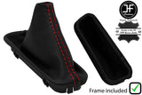 RED STITCH LEATHER AUTOMATIC GEAR GAITER+FRAME FOR BMW 8 SERIES E31 90-94