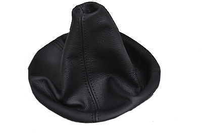FITS FIAT 500 GEAR GAITER  REAL 100% LEATHER  2007-2013  BLACK STITCHING