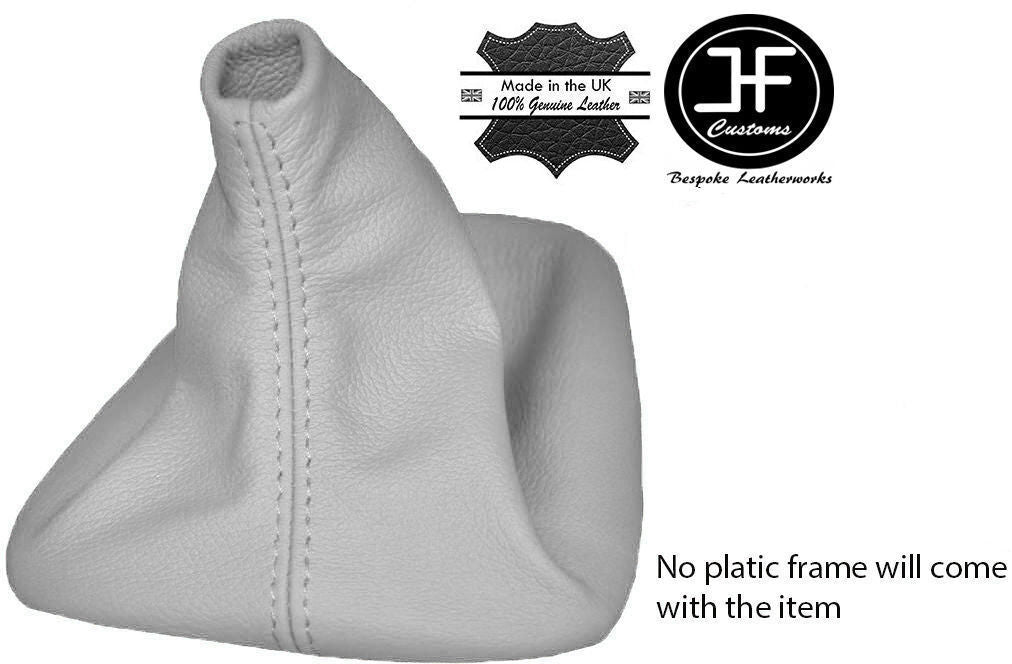 WHITE REAL LEATHER MANUAL GEAR GAITER FITS BMW E46 E36 E30 Z3 E34 CUSTOM NEW