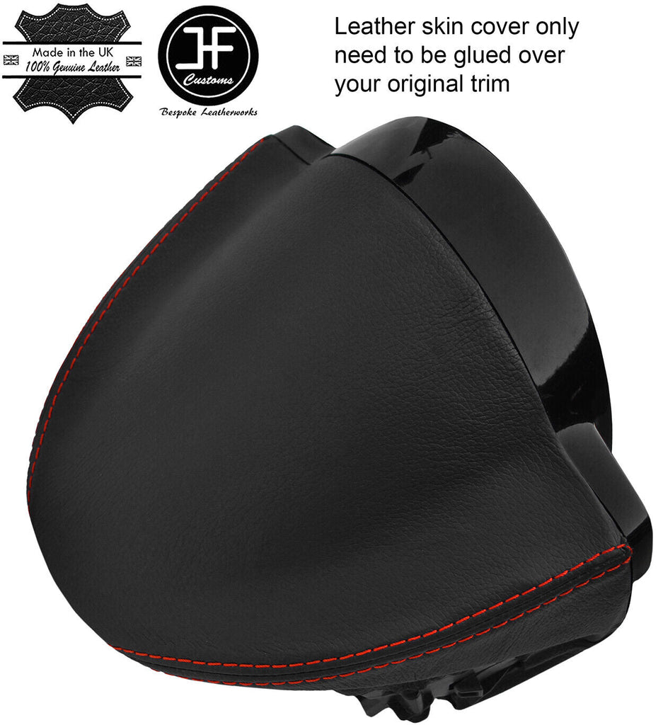 RED STITCH SPEEDO CLUSTER HOOD LEATHER COVER FITS SMART FORTWO 451 07-14