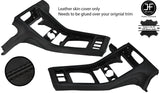 BLACK LEATHER CENTER CONSOLE REAL LEATHER COVER FITS PORSCHE 928 90-95 STYLE 3