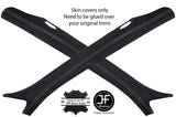 BROWN STITCHING 2X A PILLAR SUEDE COVERS FOR RANGE ROVER SPORT 2005-2013