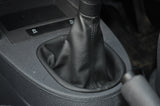FITS VW CADDY VAN GEAR GAITER BLACK LEATHER 2010-2013  BLACK STITCHING
