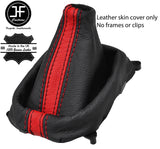 BLACK & RED STRIPE TOP GRAIN LEATHER GEAR GAITER FITS MAZDA 323 323F 98-04