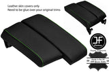 GREEN STITCH SPLIT SLIDING ARMREST LID LEATHER COVERS FOR BMW E90 E91 E92 E93